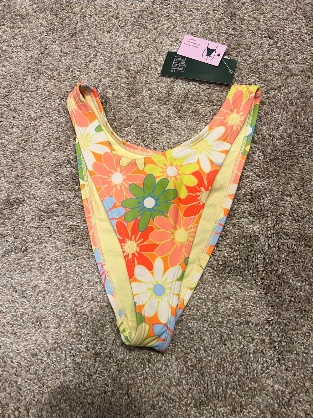 wild fable Daisy Print Bikini Bottoms in Orange, Yellow, Green, White, Blue